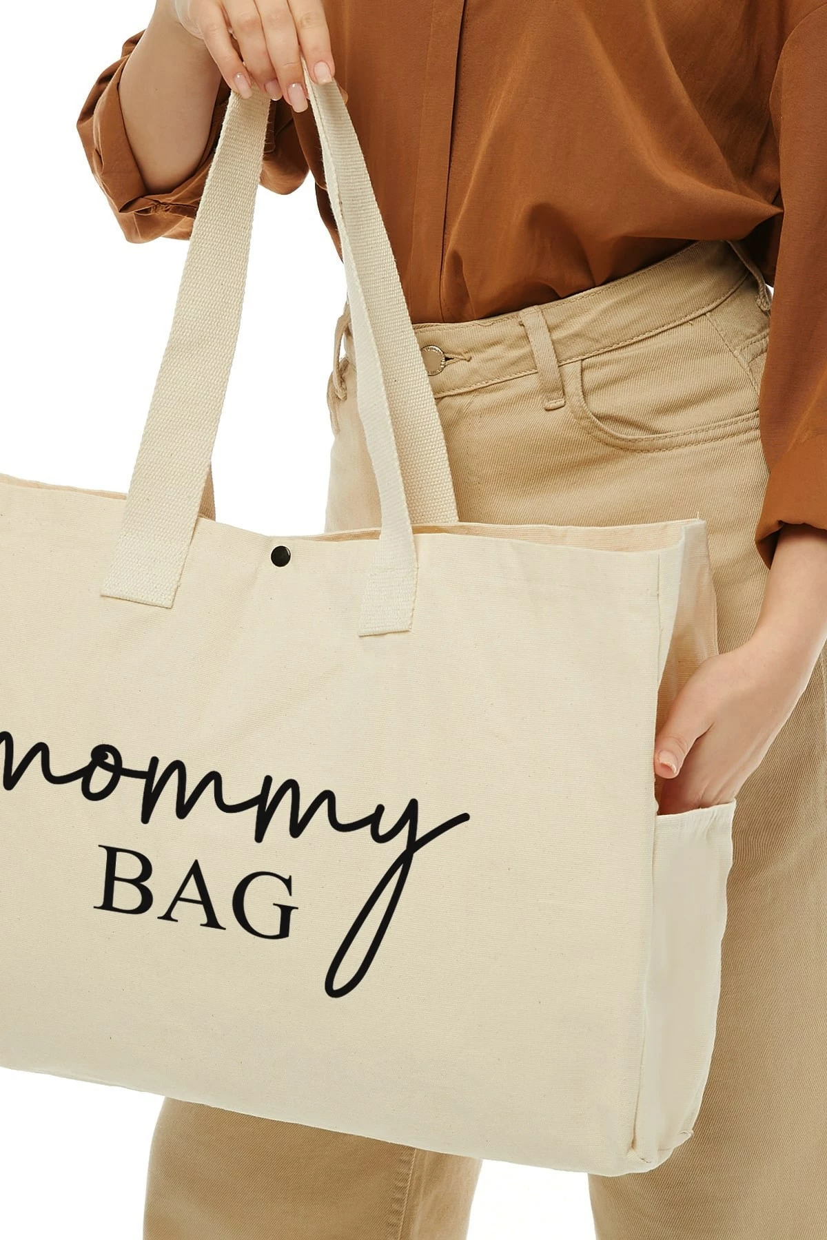 Çantë tote Zoozie Bags, krem, 2204