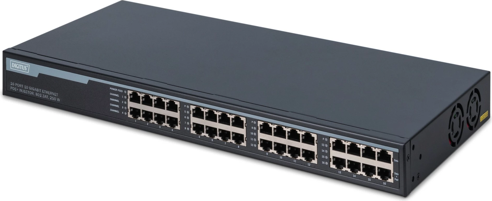 Switch PoE Digitus DN-95116, 16 porta, 10G, 1U, 250W, i zi