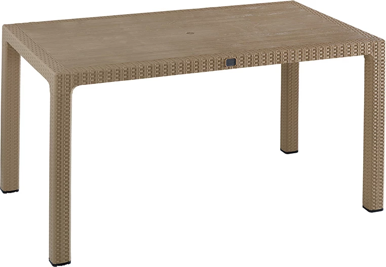 Tavolinë me karrige Explore-Halcyon set 7 pjesë PP ngjyrë kapuçino 150x90x73.5cm