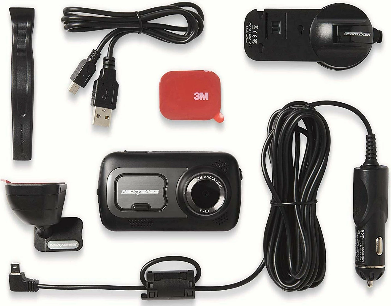 Dashcam Nextbase 522GW, 2560 x 1440 (1440p), kënd i gjerë 140°, e zezë
