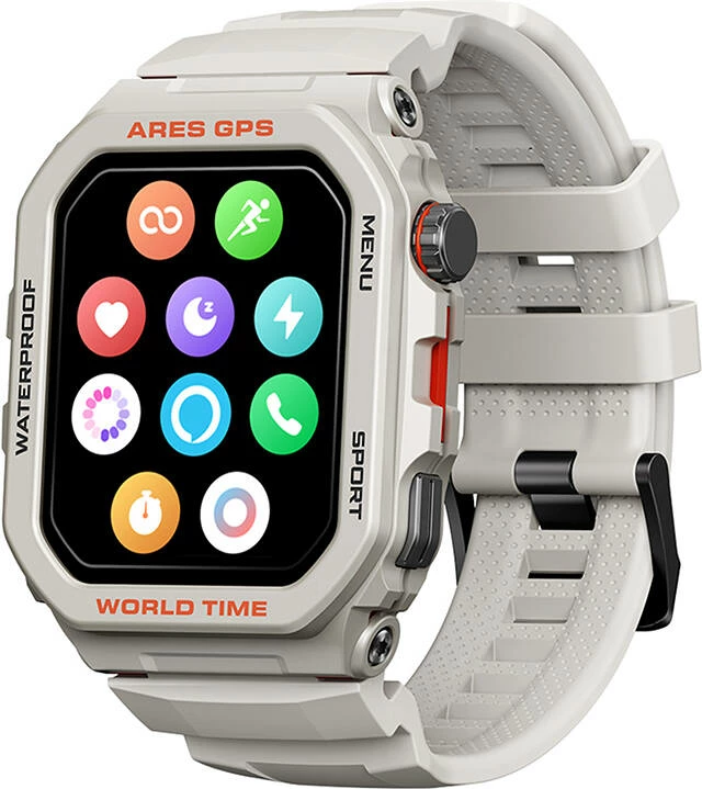 Smartwatch Zeblaze Ares GPS, 1.75", 380 mAh, i bardhë