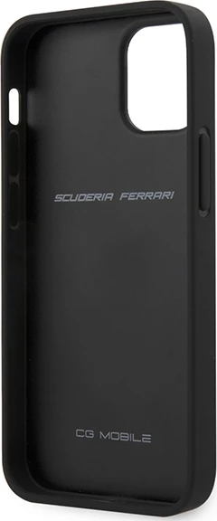 Mbështjellës Ferrari Off Track Quilted për iPhone 12 mini 5.4", lëkurë, i zi