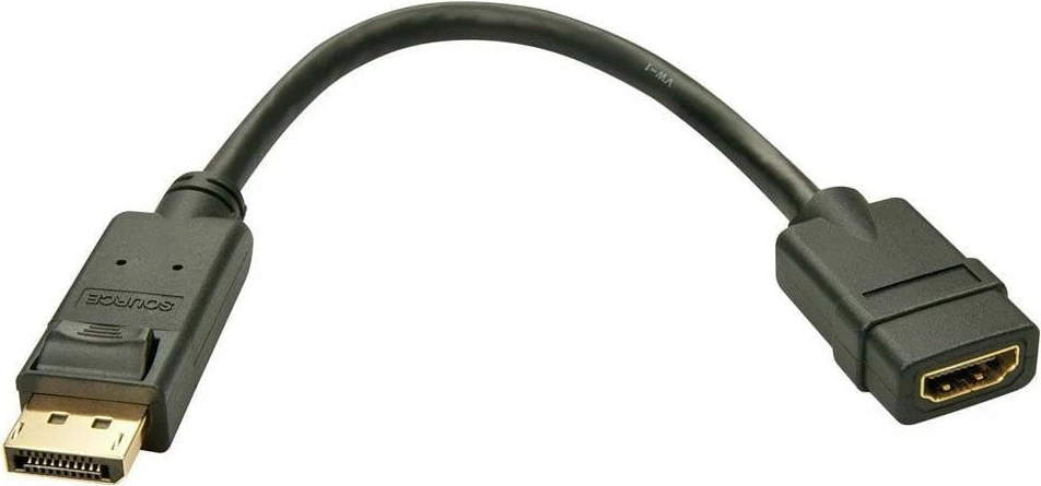 Adapter Lindy DisplayPort në HDMI, i zi