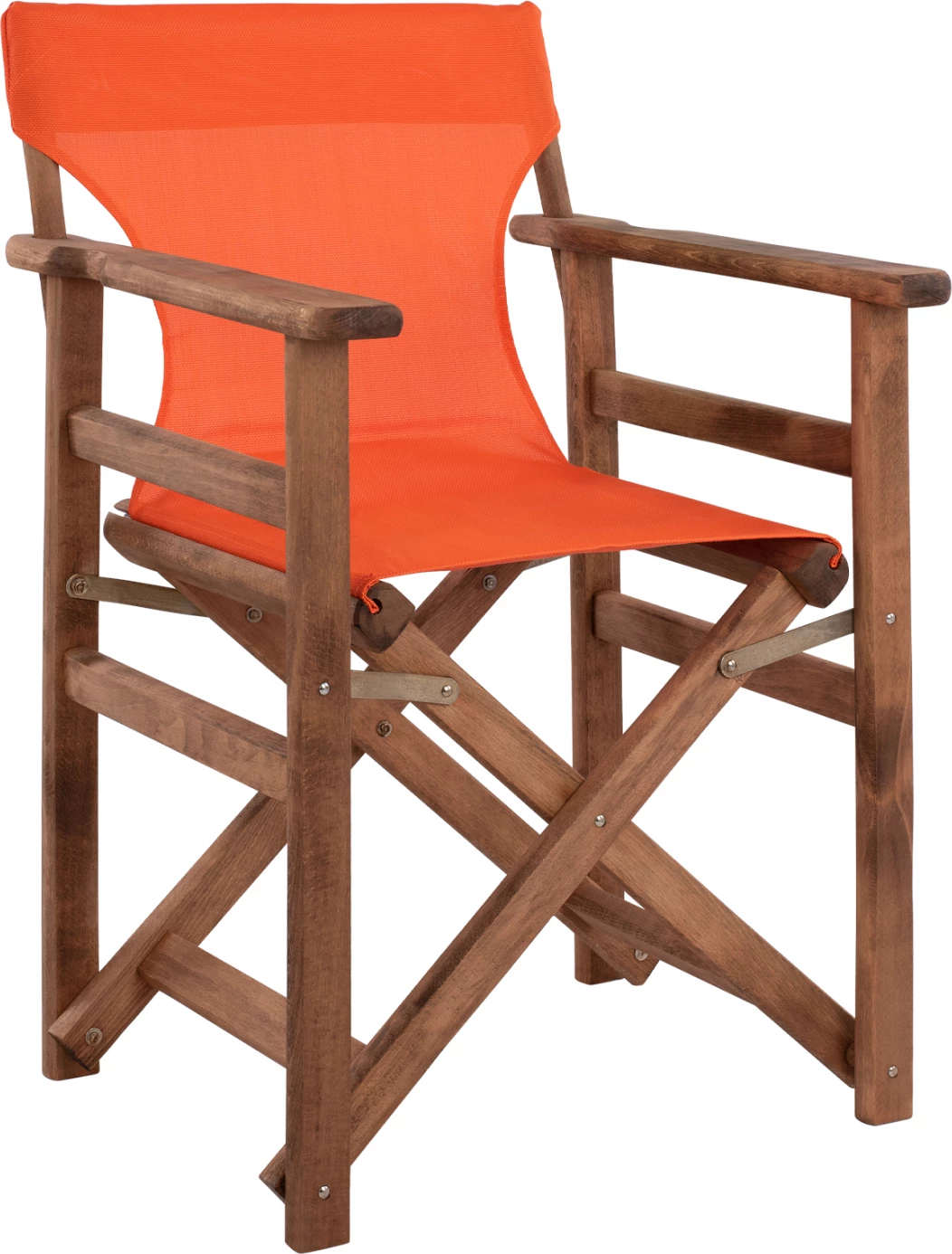 Karrige drejtorësh Limnos, ngjyrë arre me tekstilene portokalli, FH10368.02