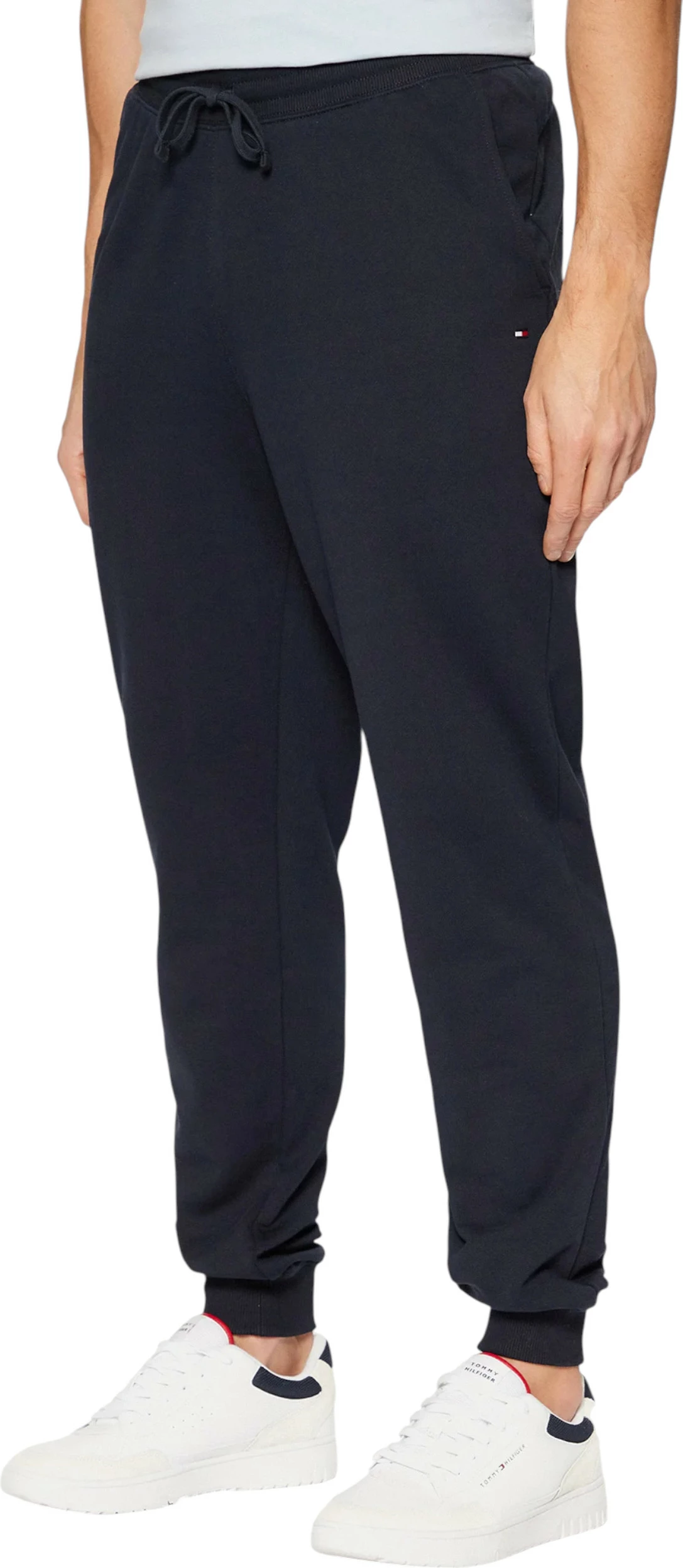 Pantallona sportive për meshkuj Tommy Hilfiger Essential Terry Swea MW0MW37236, blu e errët