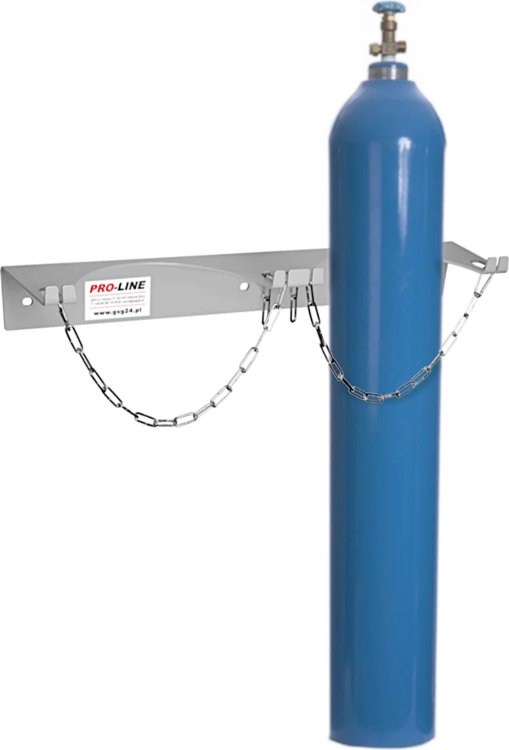 Mbajtëse muri për bombolë gazi Pro-Line 1013439, për diametër deri 250 mm, gri