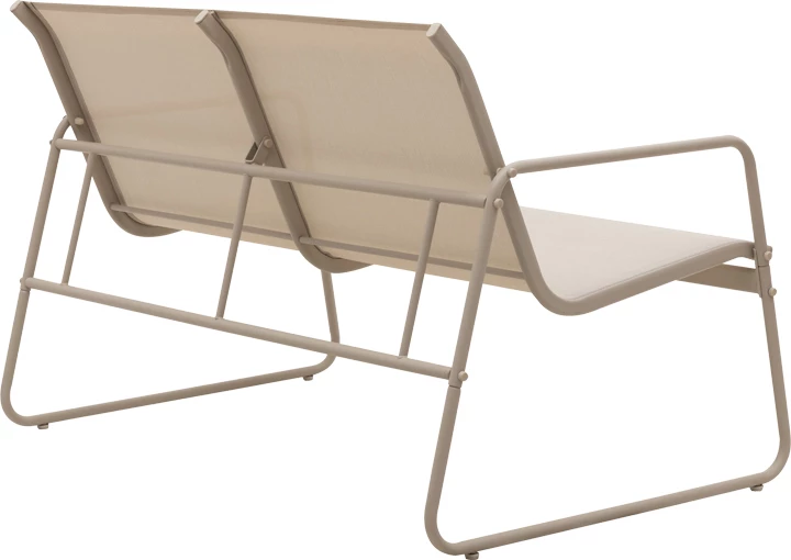 Set verandë për jashtë, tekstilene-metal, ngjyrë kapuçino