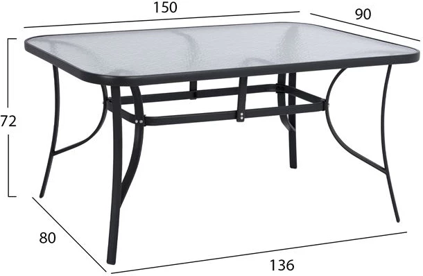 Set kopshti tavolinë & karrige FH5201.01, 5 pjesë, hiri