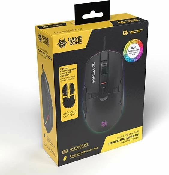 Maus Tracer Gamezone Master RGB 12000 DPI 8 butona 1.5 m kabllo, i zi