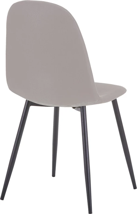 Karrige Bella, ngjyrë gri e lehtë, këmbë metalike të zeza, 43x52x88cm, set prej 2 copë