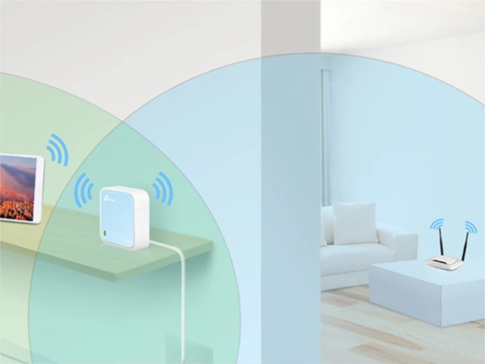 Ruter wireless nano TP-LINK TL-WR802N 300Mbps, bardhë/kaltër, set me adapter, kabllo USB dhe Ethernet