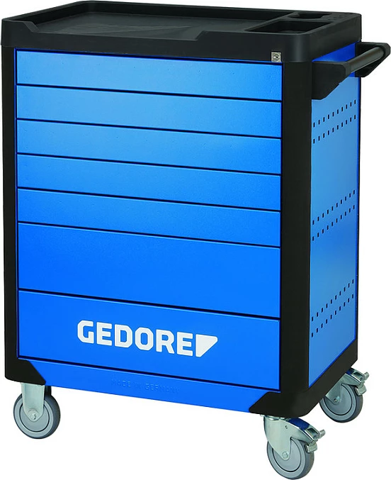 Set veglash GEDORE WHL-L7-TS-147, 147 copë, metrik, për karrocë veglash, blu