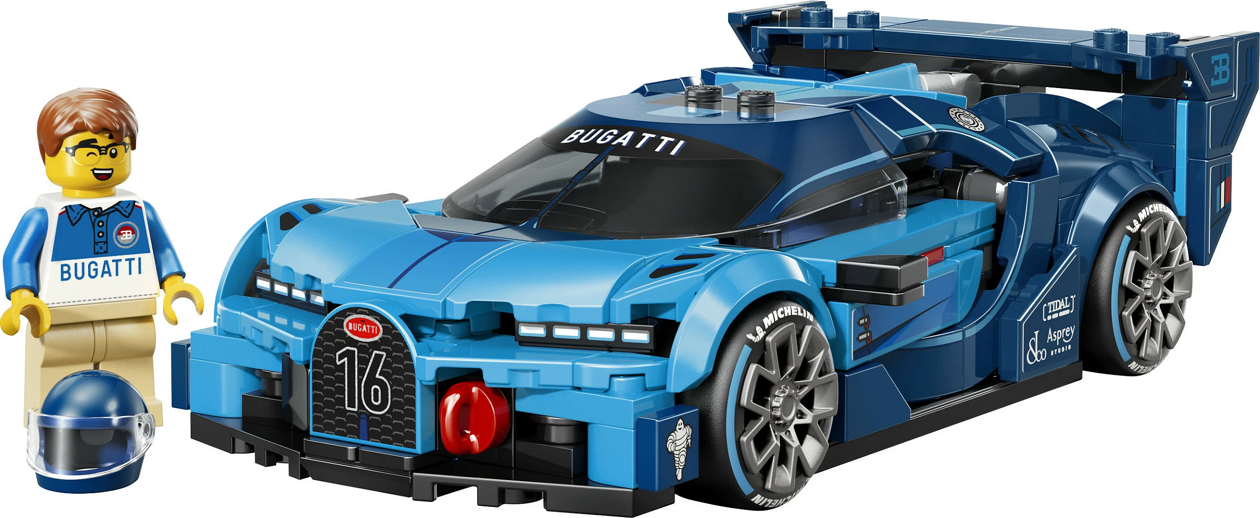 Set ndërtimi LEGO Speed Champions Bugatti Vision Gran Turismo 77253, 284 copë, 9+, kaltër