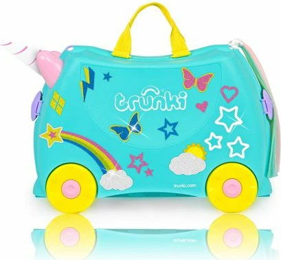Valixhe për fëmijë Trunki Riding Unicorn TRU0109 18L, turkeze/kaltër