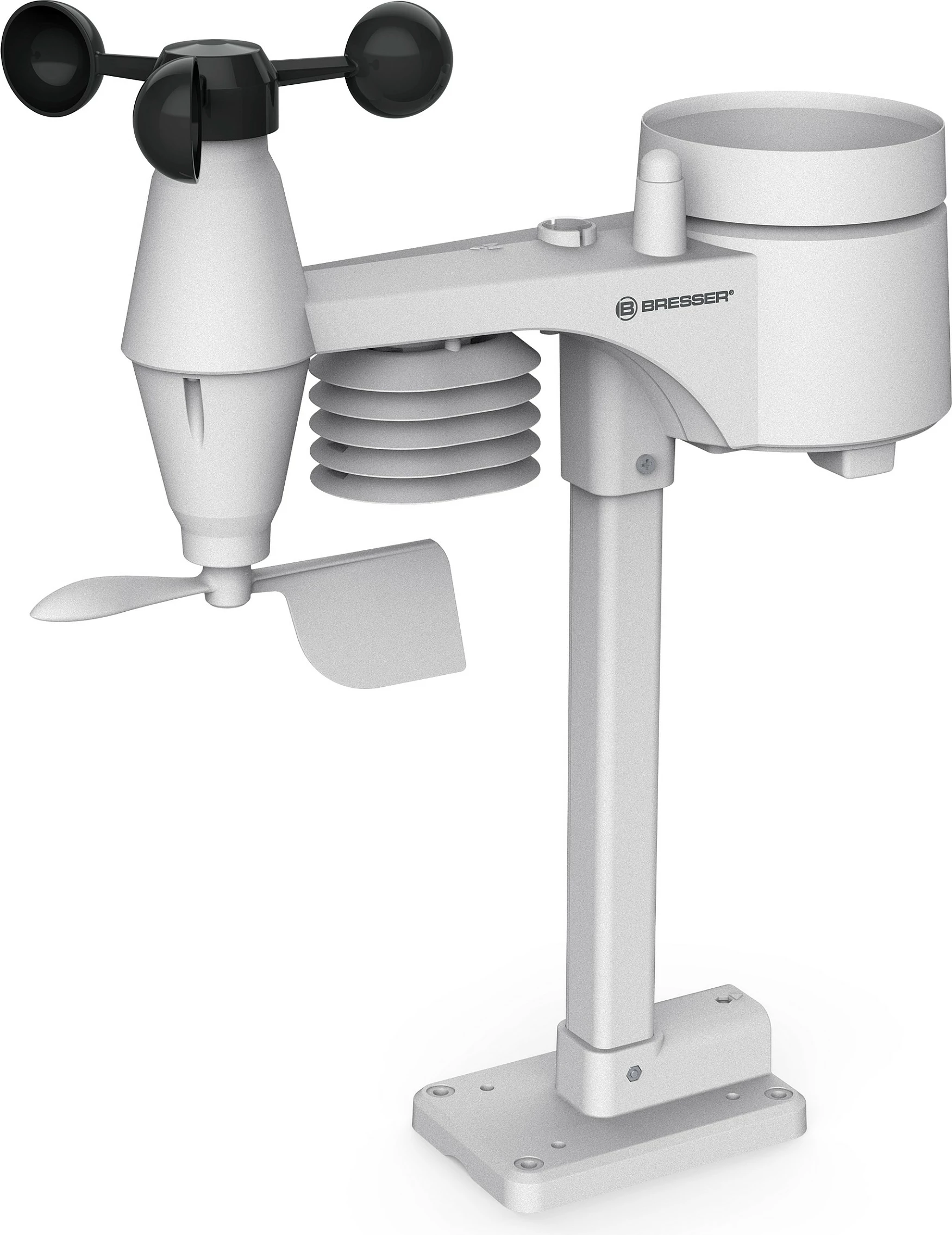 Stacion moti Bresser Wetter Center 5-in-1 Beaufort, digjital, me ekran ngjyrë
