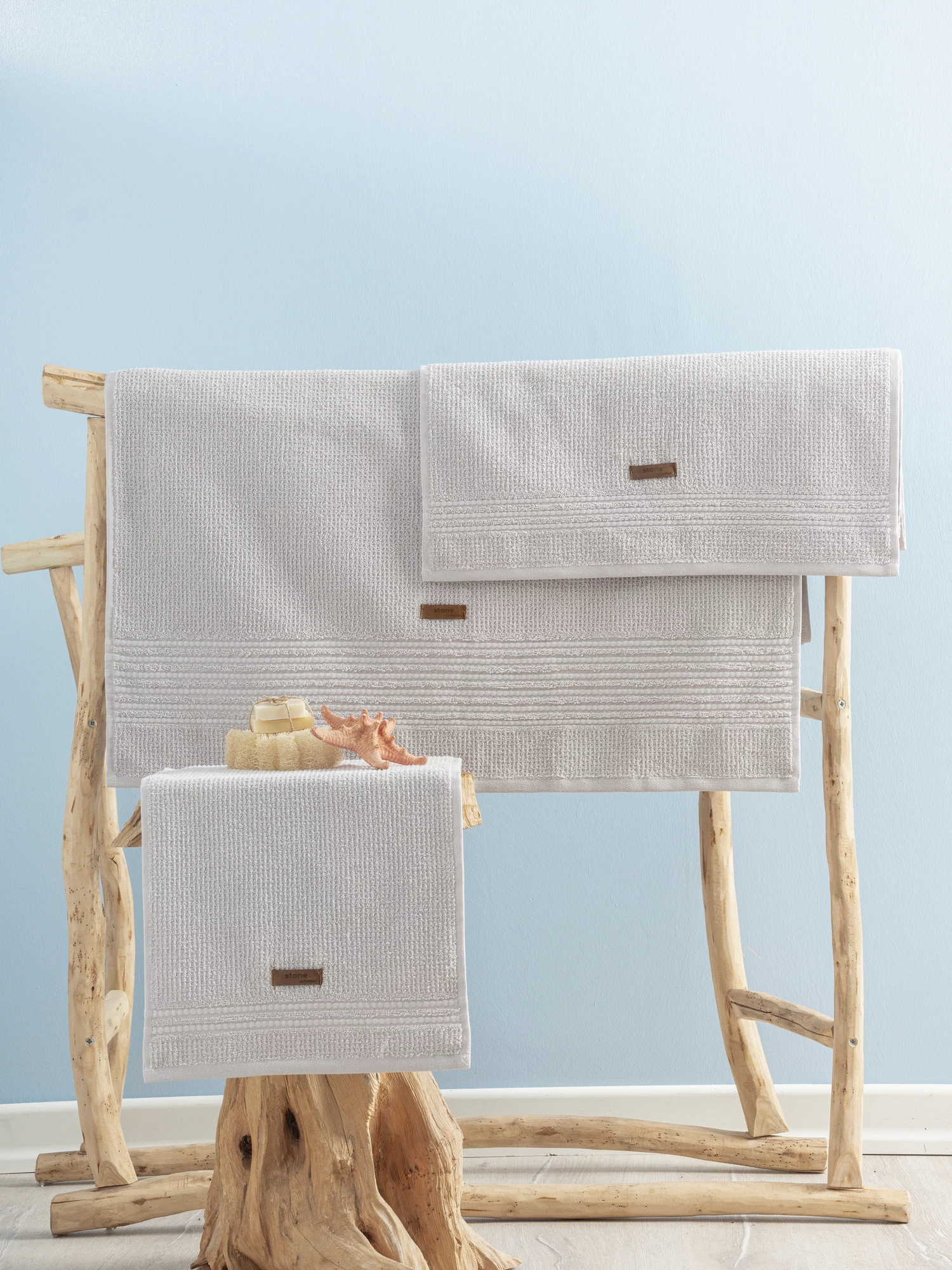 Set peshqirësh (3 copë), Mijölnir Wellness, ngjyrë gri