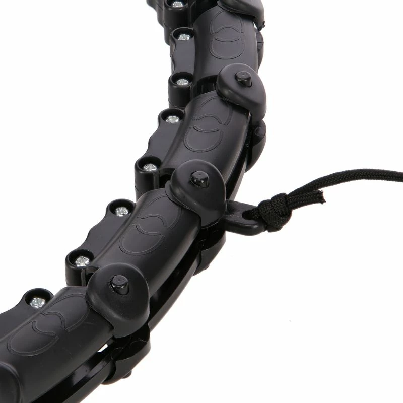 Set hula hop me peshë dhe rrip beli HMS HHW11 BR163, të zeza, plus size