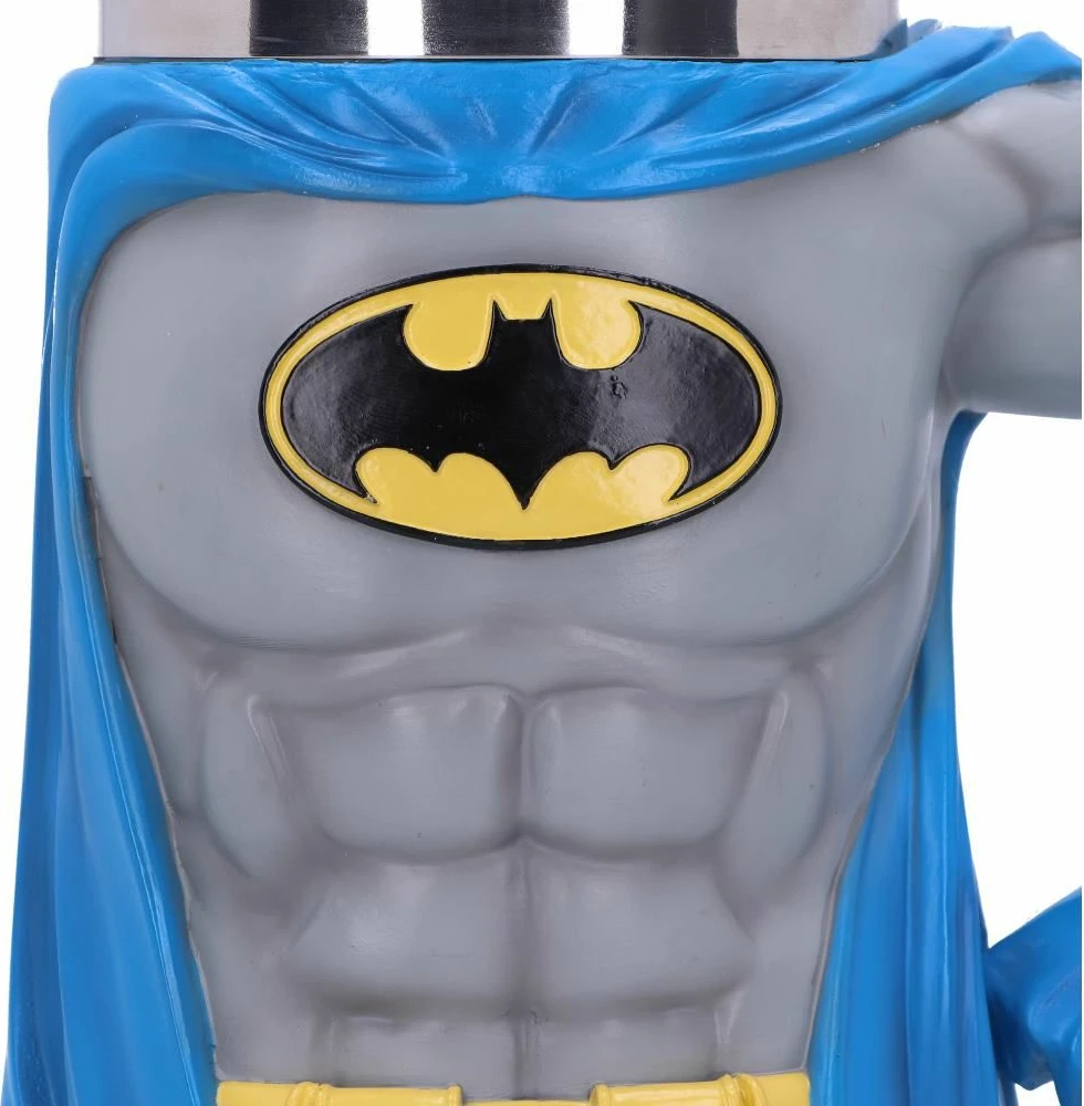 Kriglë NEMESIS NOW Batman Hero, prej resine, e pikturuar me dorë, Gri/Kaltër/Verdhë