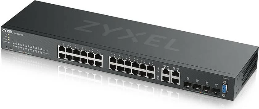 Switch Zyxel GS2220-28 M RM, 24+4 porte, rackmount, gigabit, i zi
