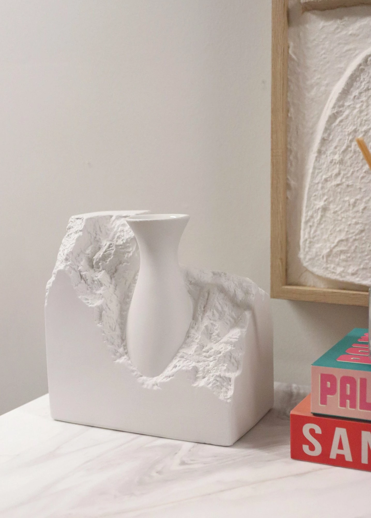 Vazo Aberto Design, LCA0005, qeramike, e bardhë, 20x12x20cm