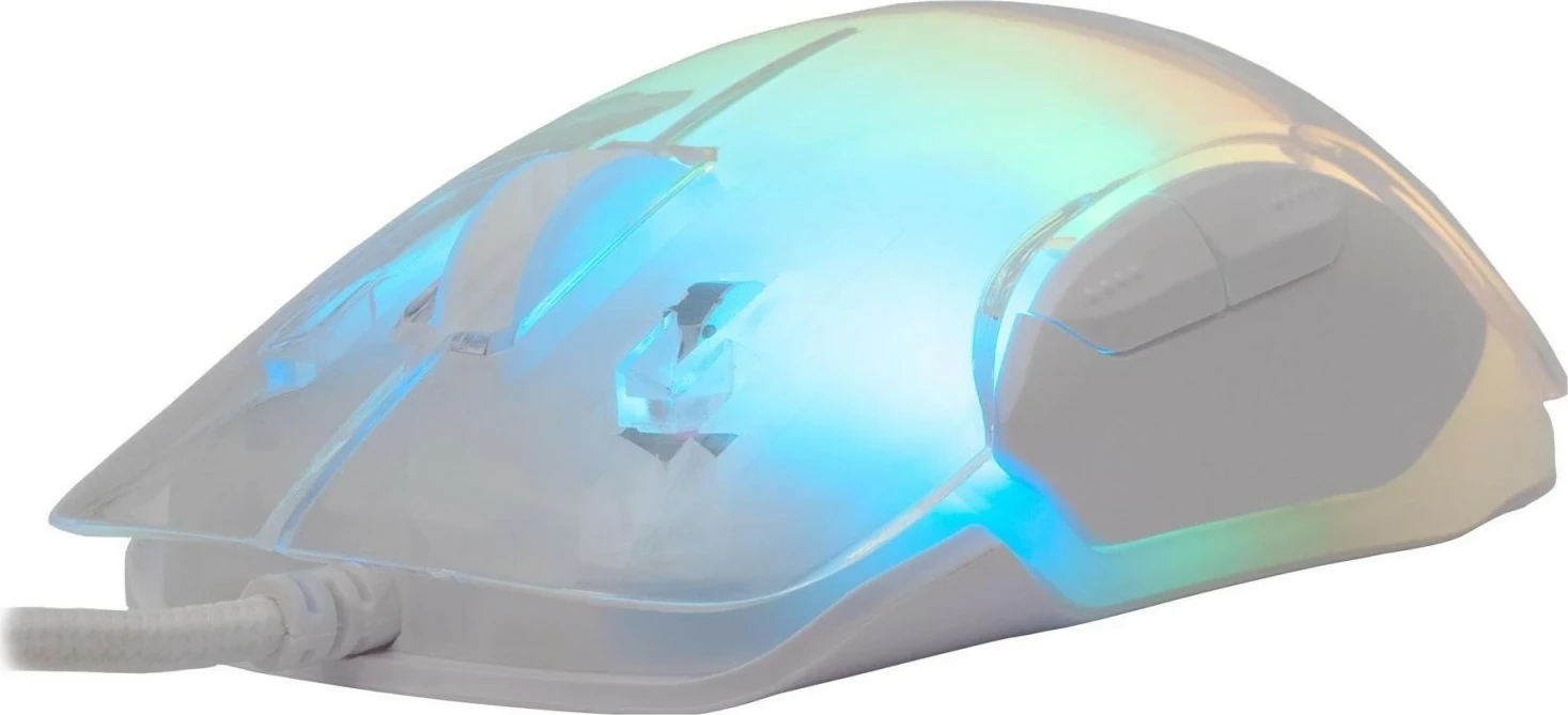 Maus gaming White Shark Mordred, RGB, 12800 DPI, i bardhë