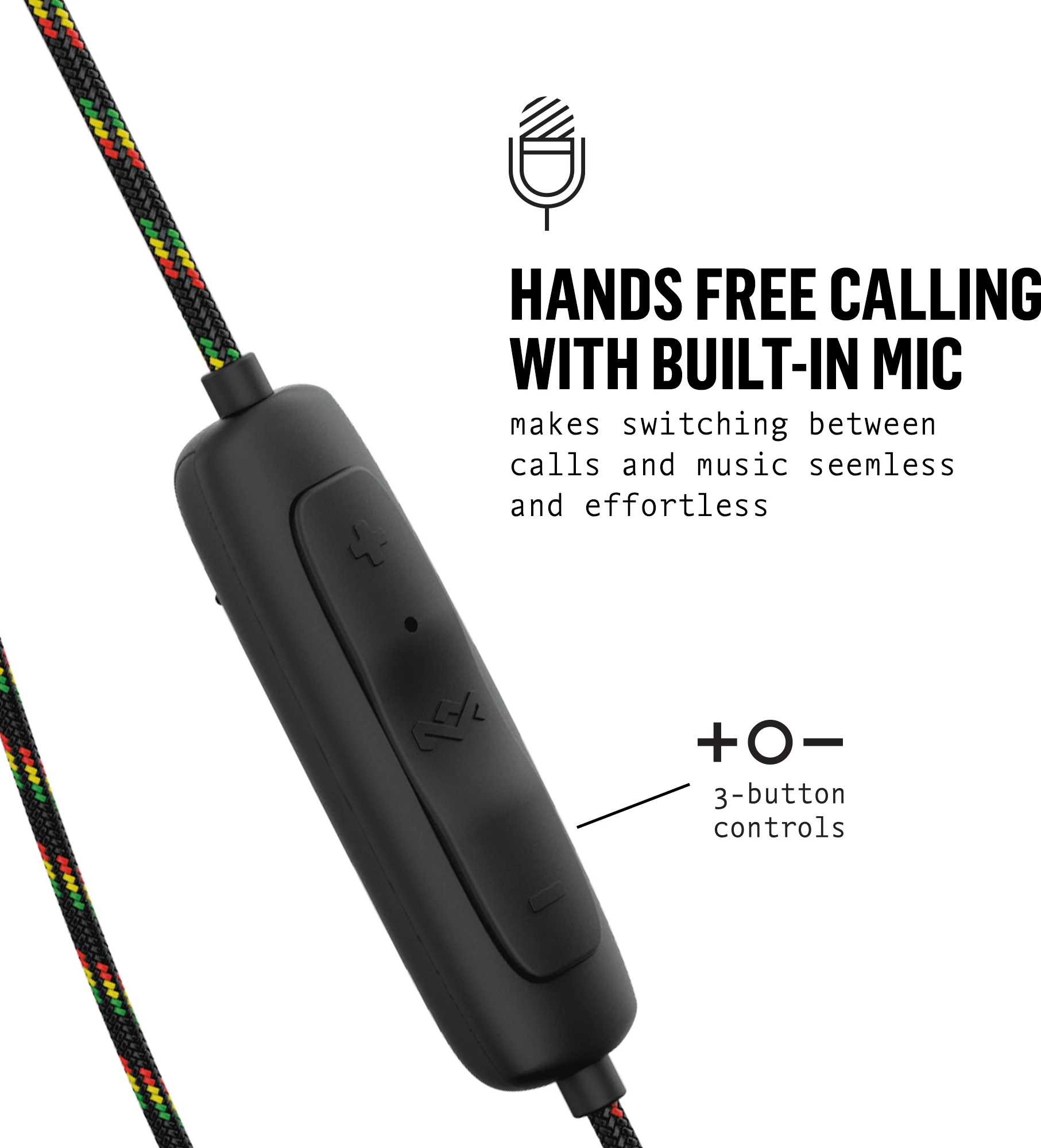 Kufje House of Marley Smile Jamaica Wireless 2, Bluetooth 5.0, 9h bateri, IPX4, me mikrofon, Rastac