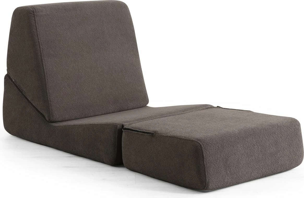 Krevat-karrige një vendëshe, ngjyrë gri e ngrohtë, Atelier del Sofa, Origami Convertable