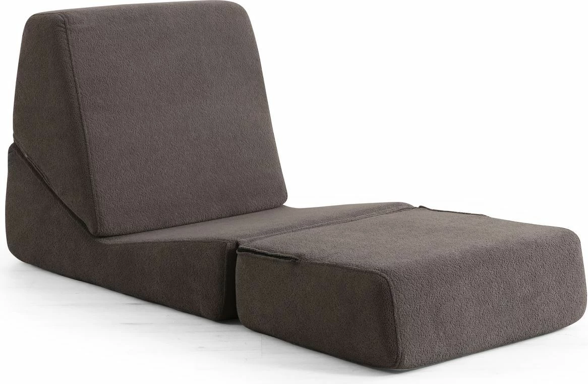 Krevat-karrige një vendëshe, ngjyrë gri e ngrohtë, Atelier del Sofa, Origami Convertable