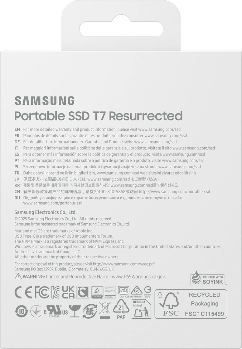 SSD e jashtme Samsung MU-PD1T0G/WW, 1 TB, USB Type-C, 1050 MB/s, Argjend