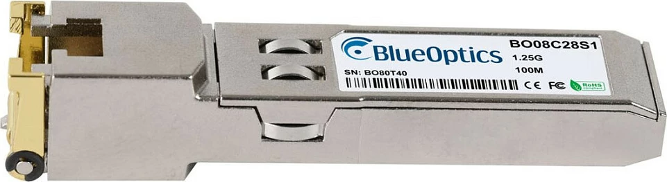Modul SFP BlueOptics BO08C28S1, 1Gbps 1000BASE, 100m, ngjyrë çelik inox