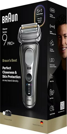 Makinë rroje Braun Series 9 Pro+ 9615s, Wet & Dry, e rikarikueshme, e zezë/gri