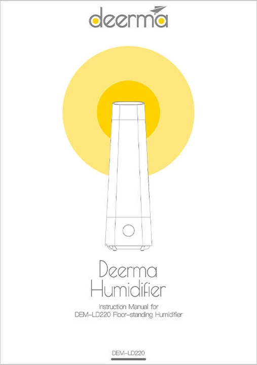 Humidifikues ultrasonik Deerma LD220, me telekomandë, 4L, i bardhë