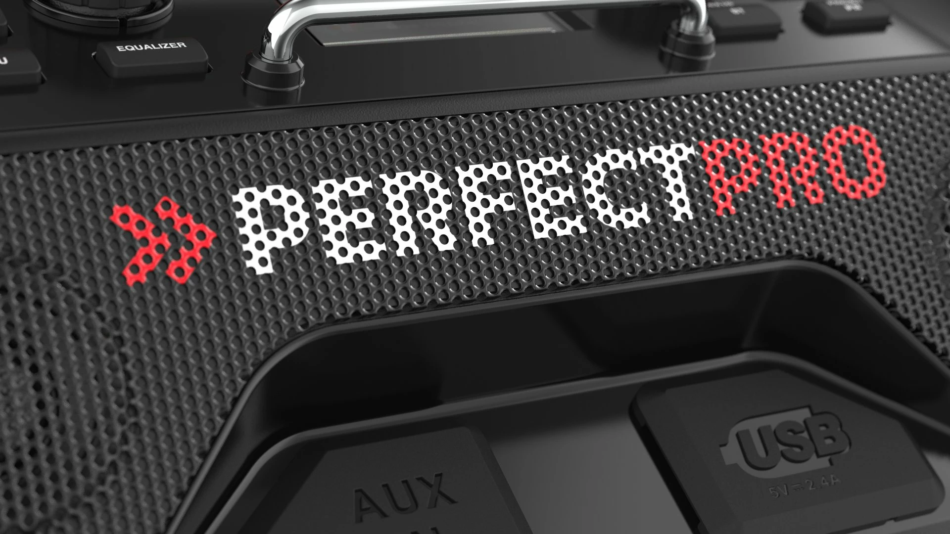 Radio ndërtimi PerfectPro ROCKTAGON 18V, DAB+/FM, Bluetooth 5.2, IP65, 230V/18V, e zezë/kuqe