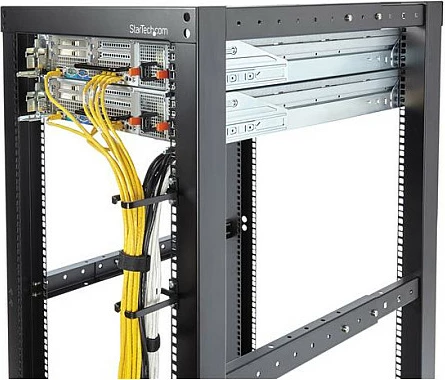 Unazë menaxhimi kabllosh për rack serveri StarTech CMHOOK1UN, 1U, 4.5x10cm, e zezë