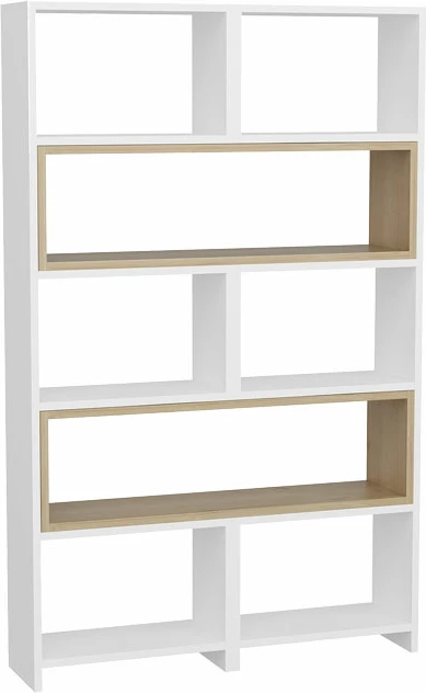 Raft librash i zgjatshëm Thorin, ngjyrë e bardhë-natyrale, 163.5x22x150cm