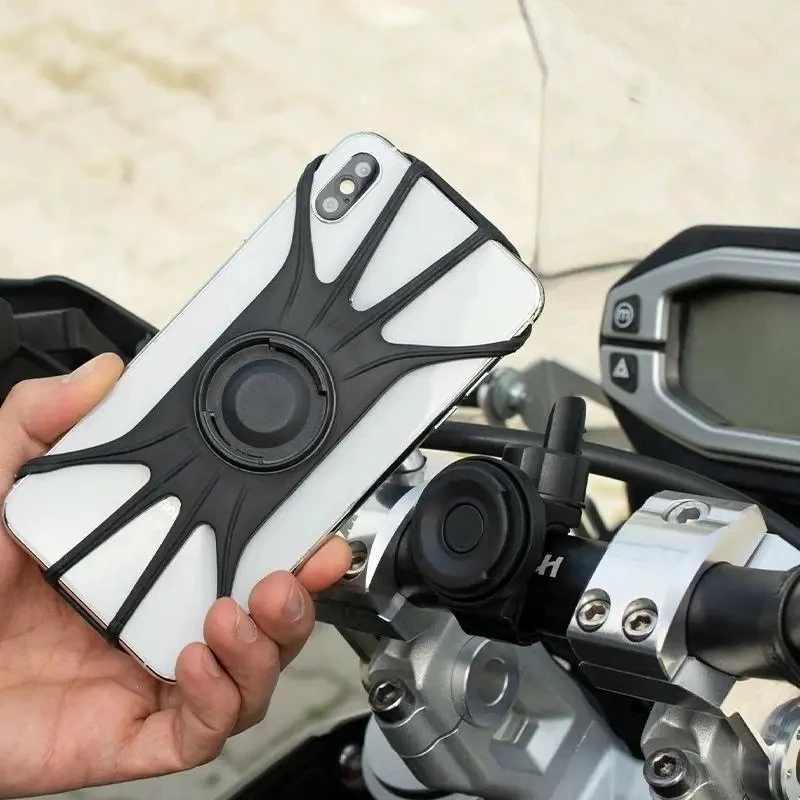 Mbajtëse telefoni për biçikletë Fixed Bikee 2, 4.0–6.5\", rrotullim 360°, e zezë