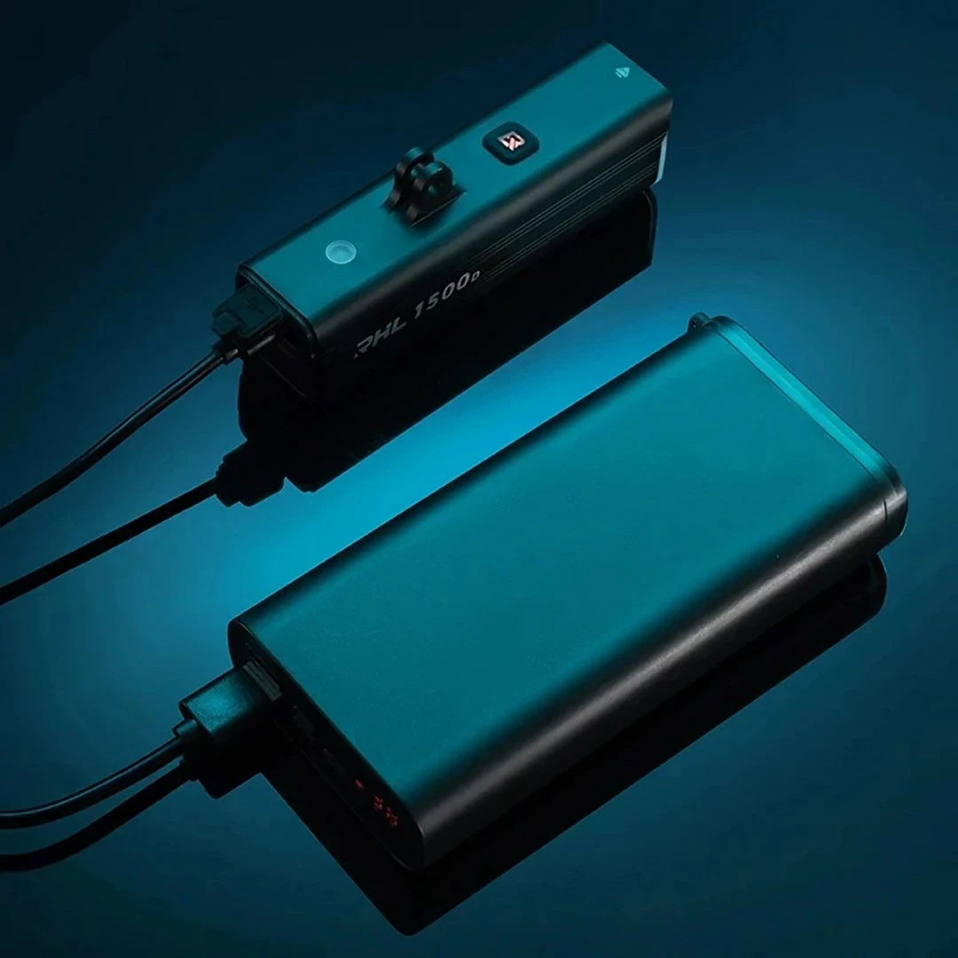 Dritë për biçikletë Rockbros RHL1500, LED, 5000 mAh, Alumini, IPX6