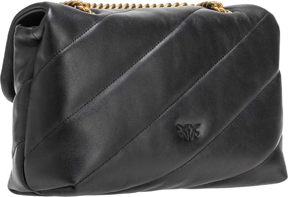 Çantë krahu për femra Pinko Love Puff Classic CL Sheep Nappa 100038 A0F2, e zezë