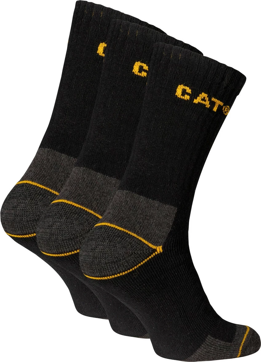 Çorape pune për meshkuj CAT DYP393 41-45, 3 palë, të zeza