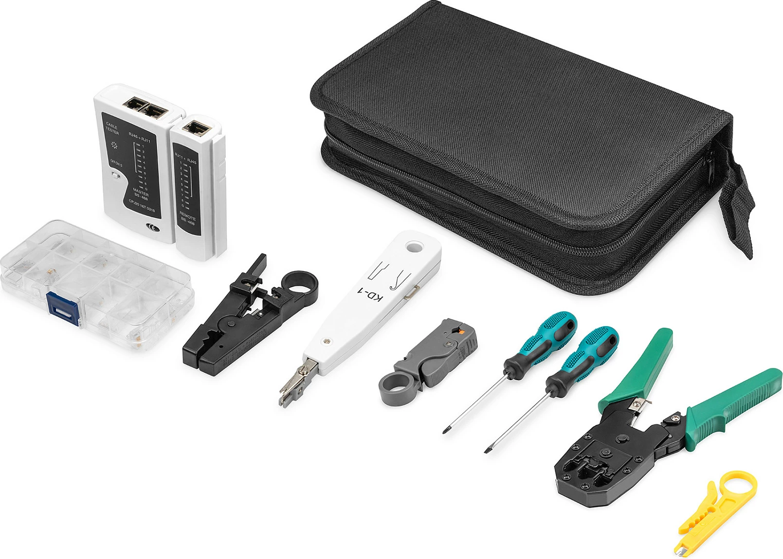 Set veglash rrjeti Digitus, 12 pjesë, multikolor