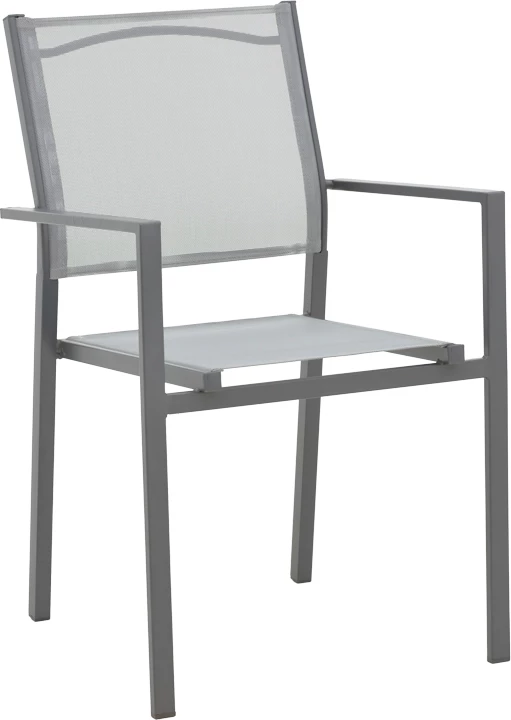 Tavolinë me karrige Ensure-Confidence set prej 5 copash metal ngjyrë antracit 120x70x70cm