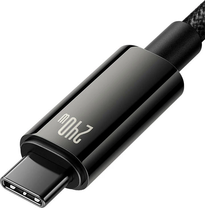 Kabllo USB-C në USB-C Baseus Tungsten Gold, 3m, 240W, e zezë