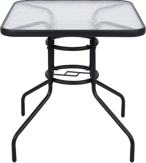 Tavolinë e jashtme katrore FIGO FH5036.01, ngjyrë gri, sipërfaqe tavoline metal-qelqi, 70x70x72H cm 7