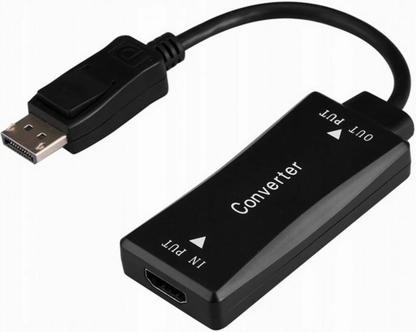Konvertues/adapter aktiv HDMI në DisplayPort Gembird A-HDMIF30-DPM-01 4K 30Hz 0.15 m, i zi
