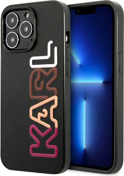 Mbështjellës Karl Lagerfeld KLHCP13LPCOBK për iPhone 13/13 Pro, Hardcase, Multipink, i zi