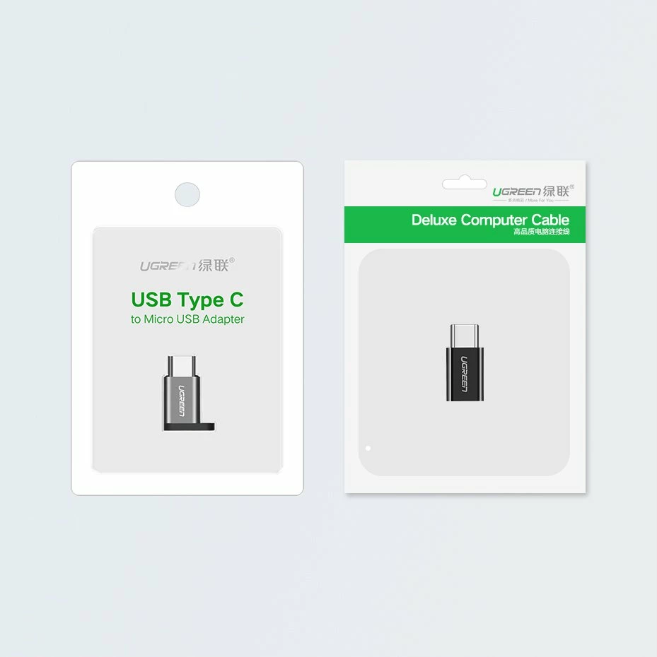 Adapter Ugreen micro USB në USB Type-C, i zi