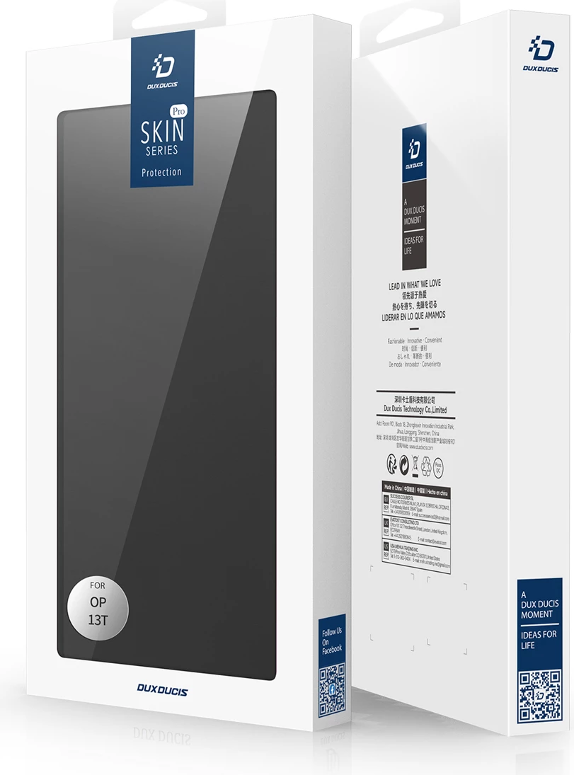 Mbështjellës Dux Ducis Skin Pro për OnePlus 13T, me stand dhe portofol, Kaltër