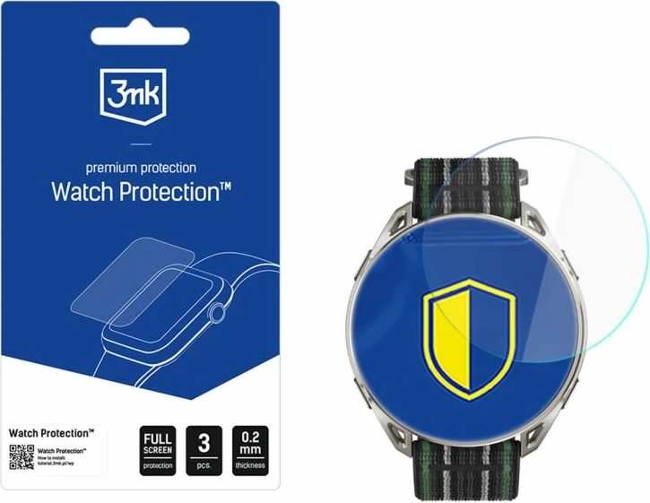 Mbrojtës ekrani për orë të mençur 3mk Protection FlexibleGlass Amazfit Cheetah 2 Ultra, set prej 3 copë