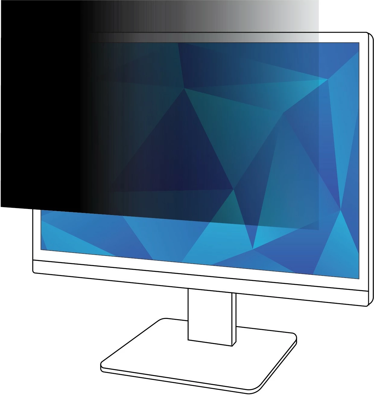 Filtër privatësie 3M OFMDE001 për monitor 19.5 inç, widescreen, ngjyrë e zezë