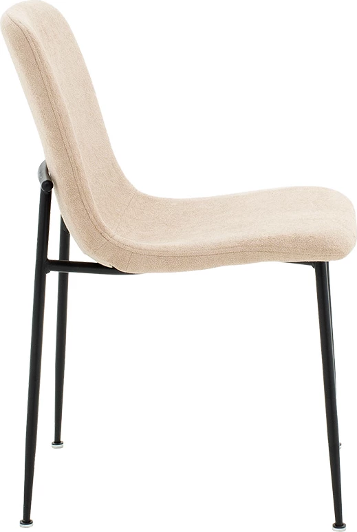 Karrige Gratify, pëlhurë bouclé, këmbë të zeza